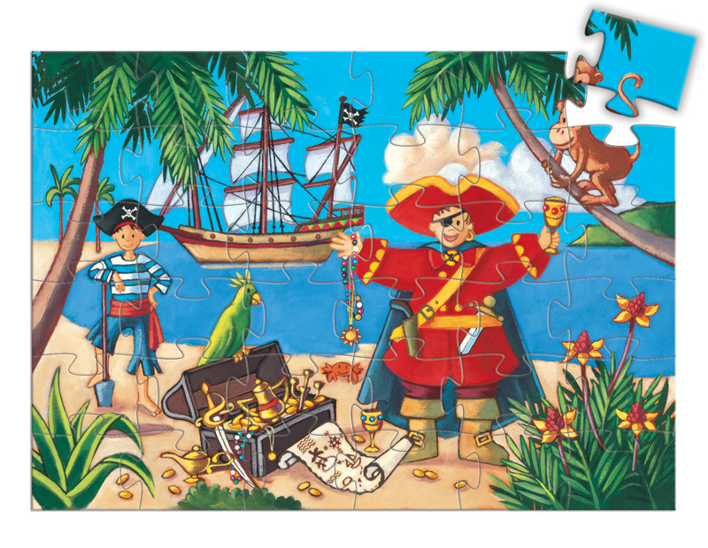 Djeco Puzzle Siluetas Pirata 36 Pzas 