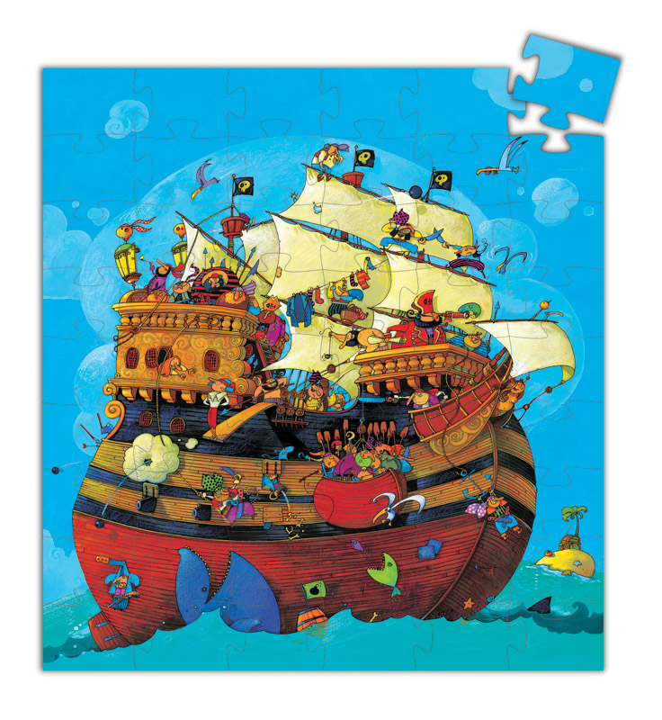 Puzzle Siluetas El Barco de Barbaroja 54 Pzas Djeco
