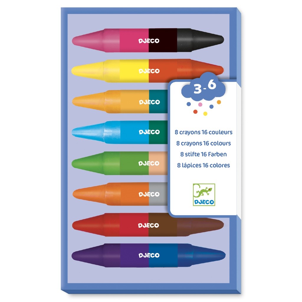 8 Crayones Arco iris Djeco