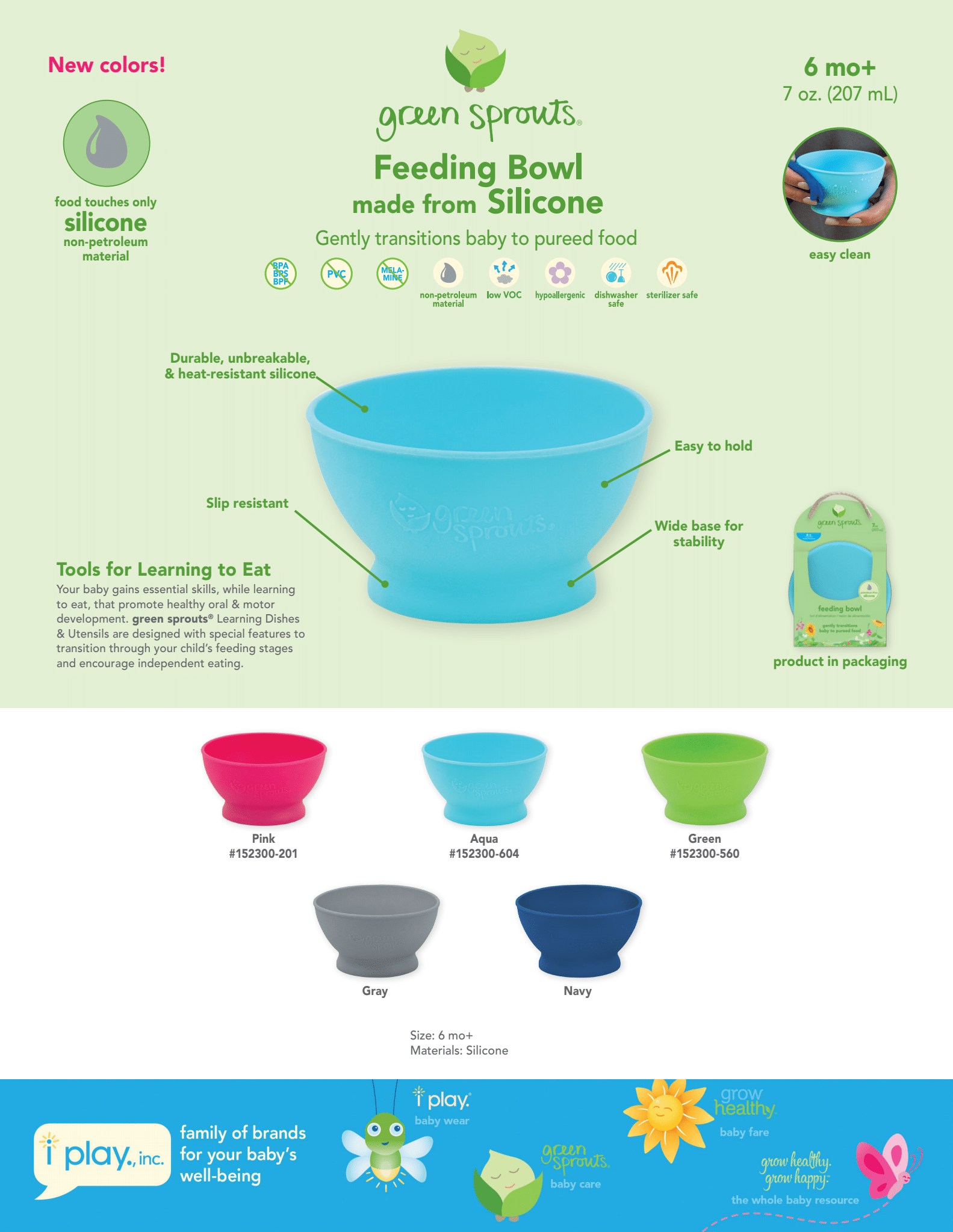Bowl de Aprendizaje 9m+ Azul Green Sprouts