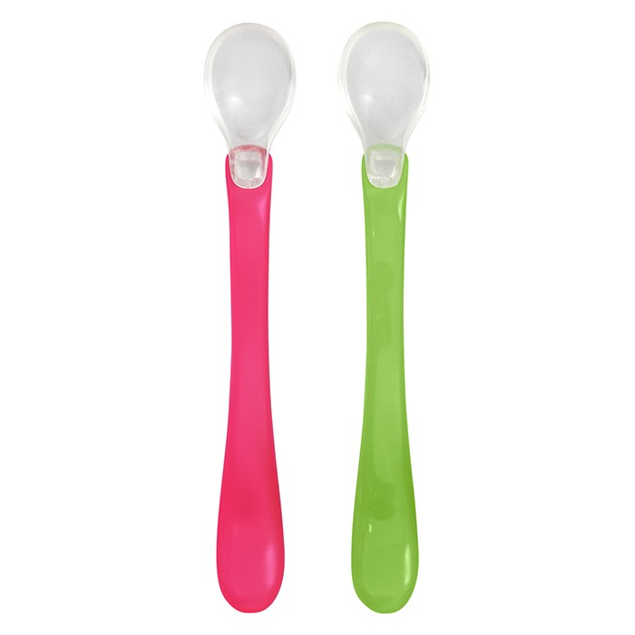 Pack x 2 Cucharas Silicona Verde/Fucsia Green Sprouts